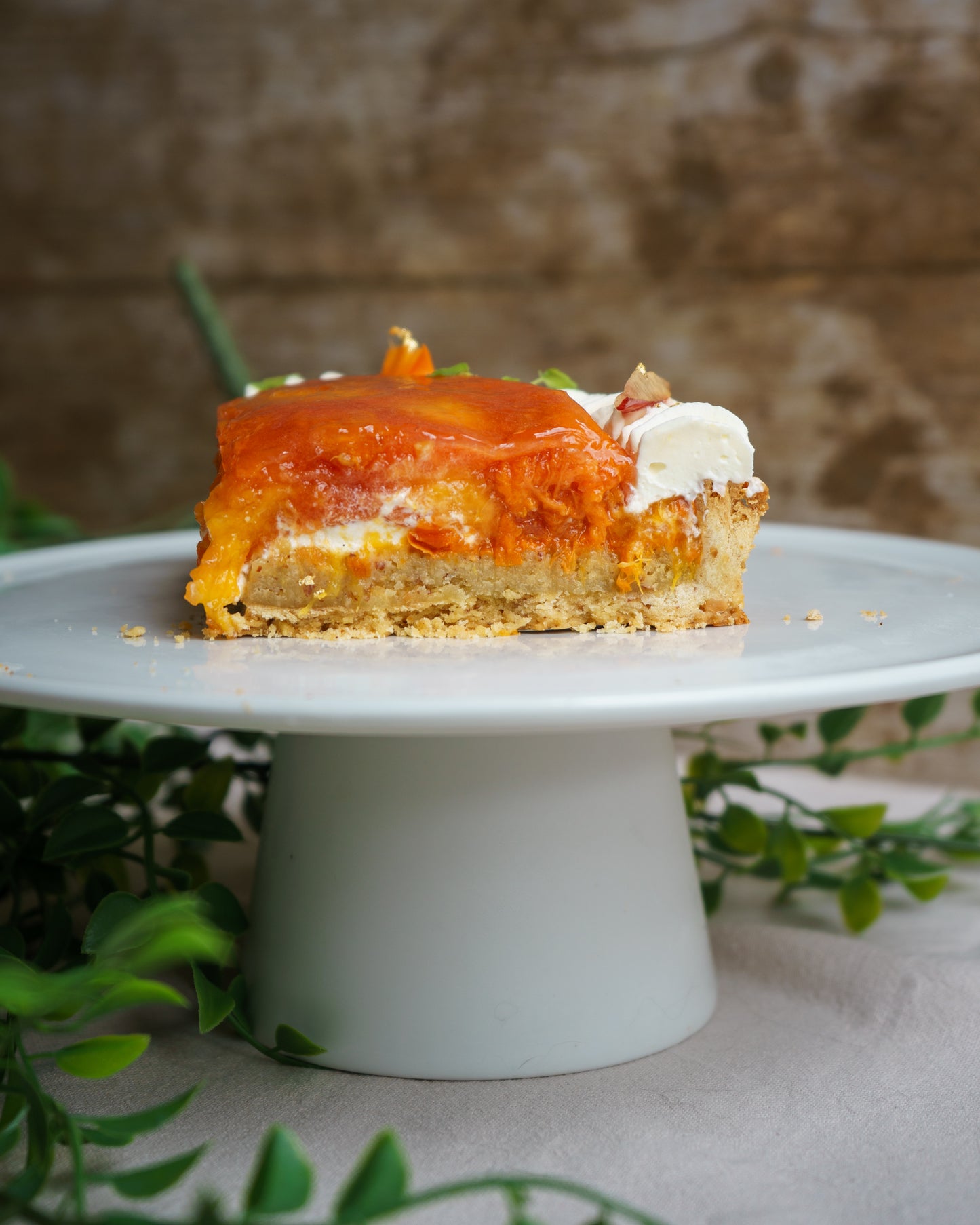 Tarte Abricot/Nectarine et pointe d’Hibiscus