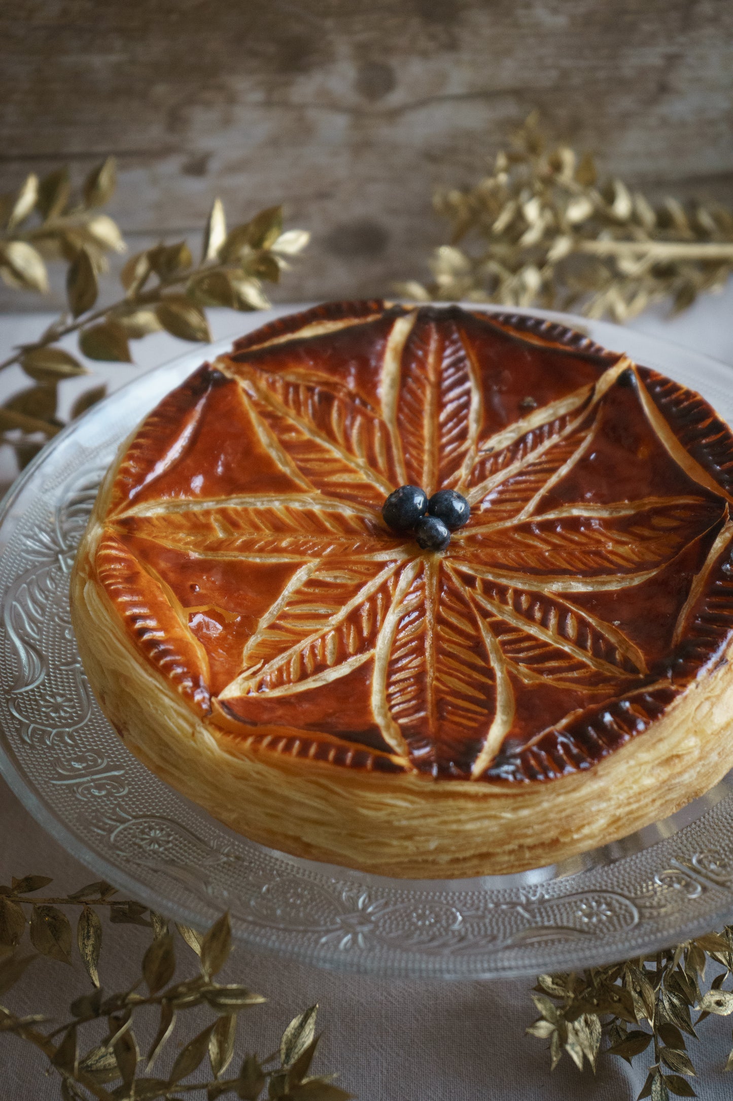 Galette frangipane amande et myrtille