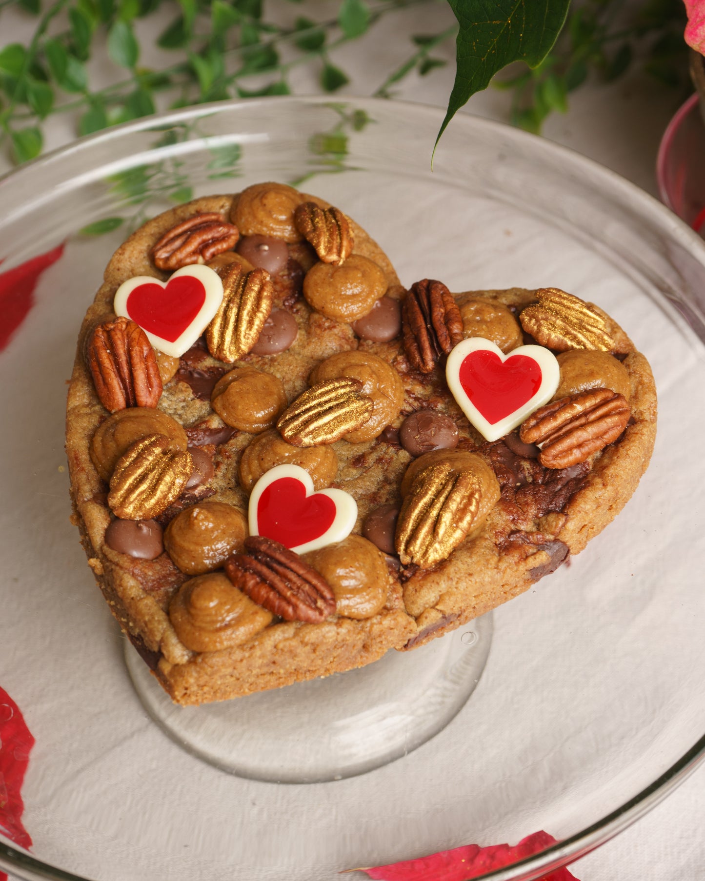 Cookie cœur pécan / caramel