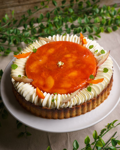 Tarte Abricot/Nectarine et pointe d’Hibiscus