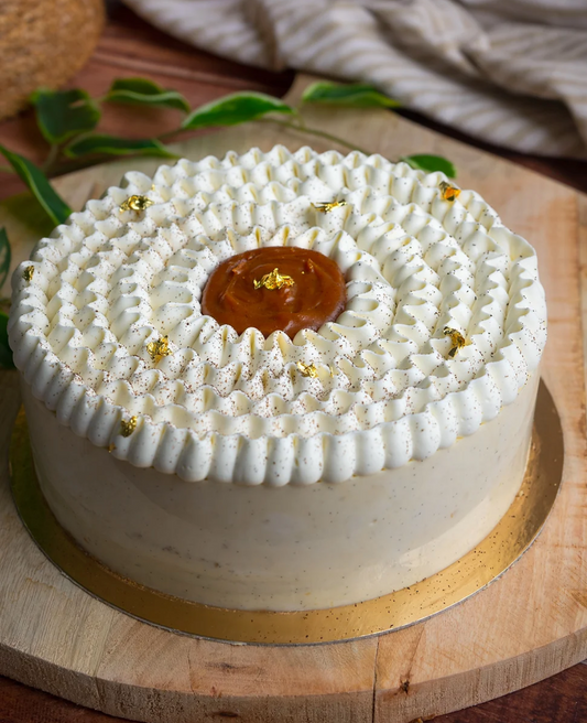 Entremet Vanille Caramel Praliné