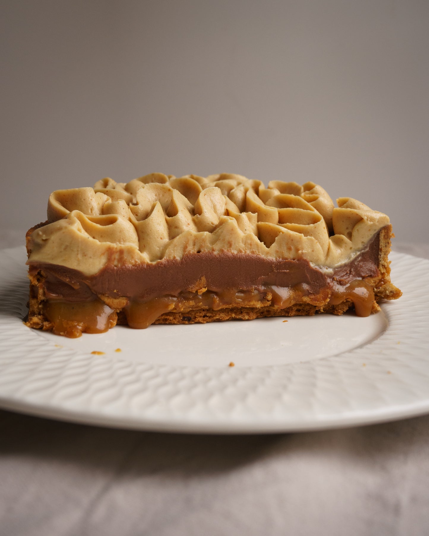 Tarte Cacahuète Caramel Chocolat au Lait